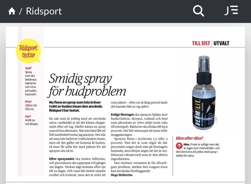 tidningen ridsport
